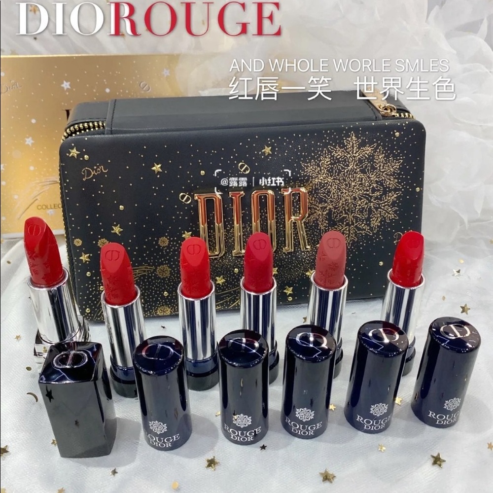 Dior holiday limited Edition Rouge Golden Nights Collection Couture Lipstick Set